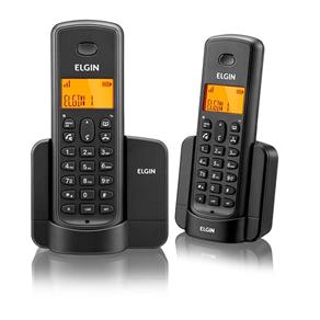 KIT Telefone S Fio Elgin Tsf8002 Dect 6.0 Viva Voz + Ramal