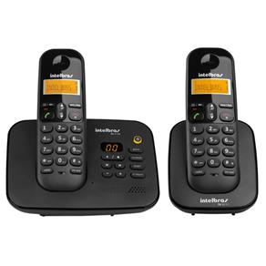 Kit Telefone Sem Fio Digital com Secretária Eletrônica TS 3130 Intelbras com Ramal Sem Fio Digital TS 3111 Intelbras
