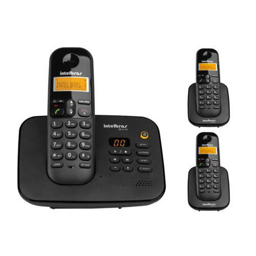 Kit Telefone Sem Fio Ts 3130 + 2 Ramal Ts 3111 Intelbras