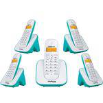 Kit Telefone Sem Fio Ts 3110 com 4 Ramal Ts 3111 Intelbras