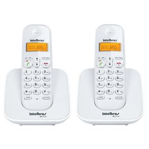 Kit Telefone Sem Fio TS 3110 com Ramal Adicional Intelbras Branco Dect 6.0 com Identificação de Chamadas.