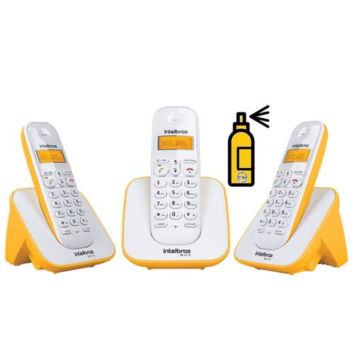 Kit Telefone Sem Fio Ts 3110 com 2 Ramal Ts 3111 Intelbras
