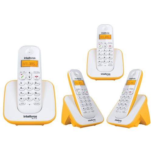 Kit Telefone Sem Fio Ts 3110 com 3 Ramal Ts 3111 Intelbras
