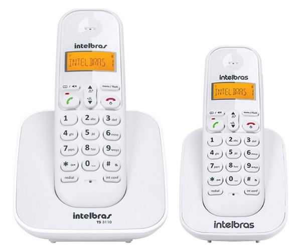 Kit Telefone Sem Fio TS 3110 com Ramal TS 3111 Intelbras
