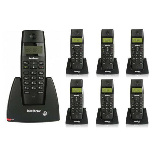 Kit Telefone Sem Fio Ts 40 Id + 6 Ramal Ts 40 R Intelbras