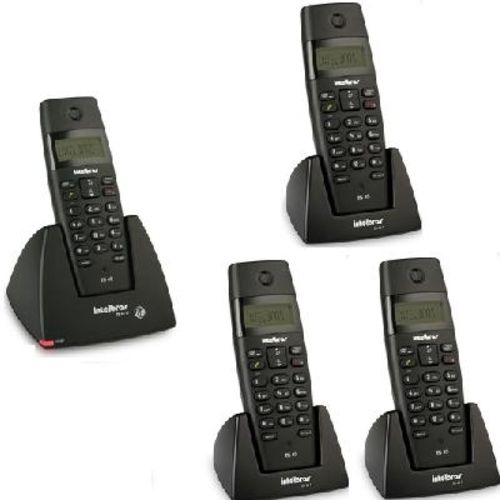 Kit Telefone Sem Fio Ts 40 Id + 3 Ramais Ts 40 R Intelbras
