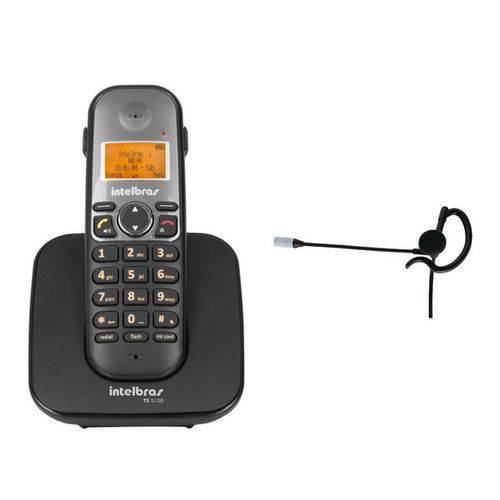 Kit Telefone Sem Fio TS 5120 com Fone Ouvido HC 10 Intelbras