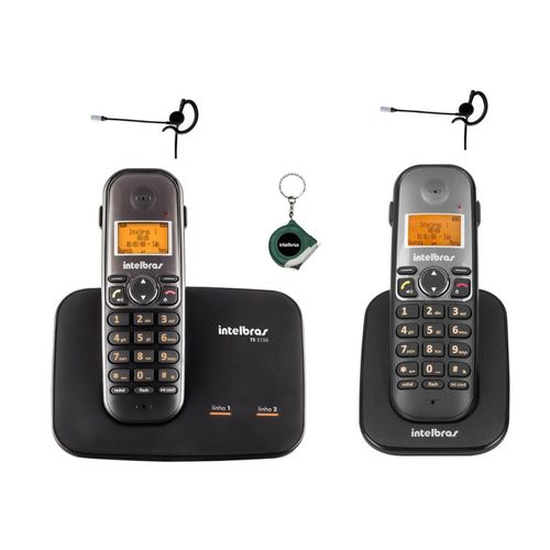 Kit Telefone Sem Fio Ts 5150 Ramal Bina e Headset Intelbras