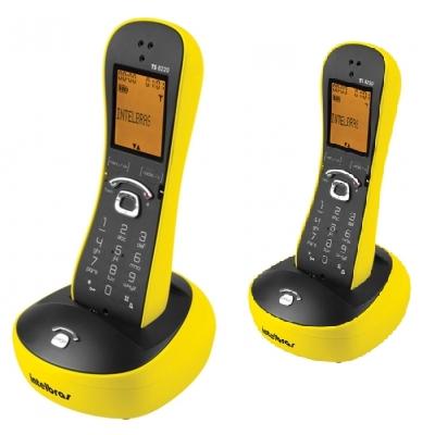 Kit Telefone Sem Fio TS 8220 + 1 Ramal Amarelo Intelbras