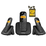 Kit Telefone TS 3110 Intelbras e 2 extensão Data Hora Alarme