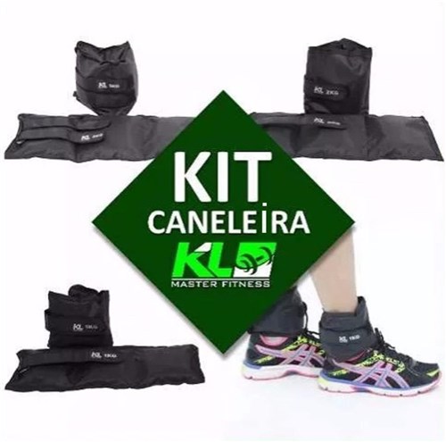 Kit Tornozeleira de Peso 3Kg 4Kg 5Kg Fixa Velcro Kit Faixa