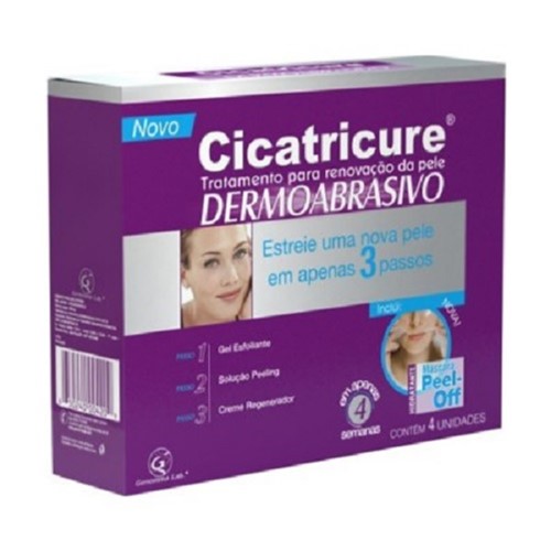 Kit Tratamento Facial Cicatricure Dermoabrasivo 4un