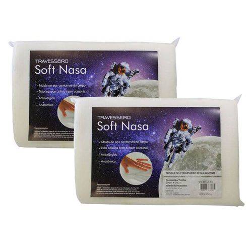 Kit 2 Travesseiro Soft Nasa - Antialérgico Toque Macio