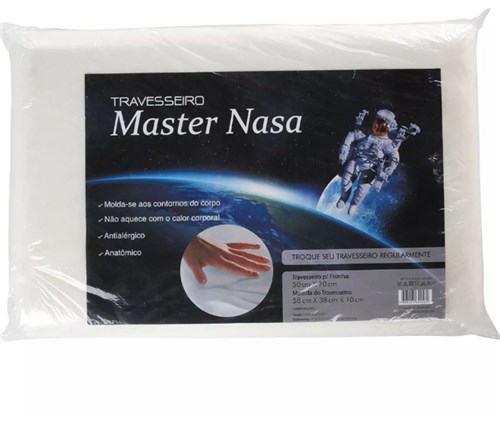 Kit 2 Travesseiros Nasa 50X70 Master Comfort