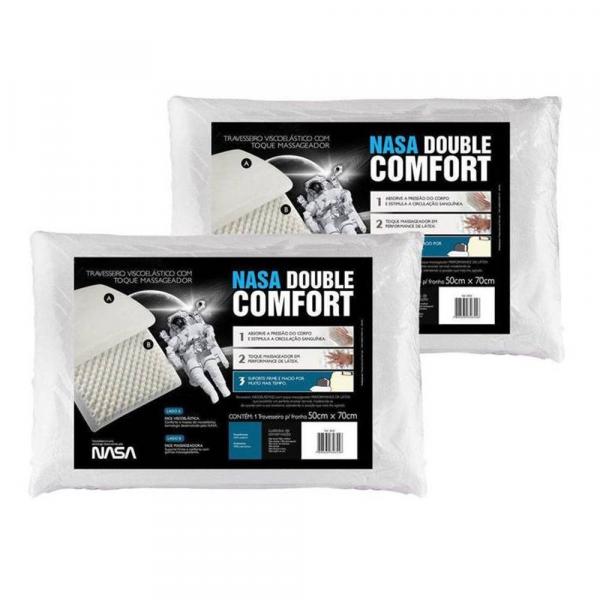 Kit 2 Travesseiros Nasa Double Comfort - Fibrasca