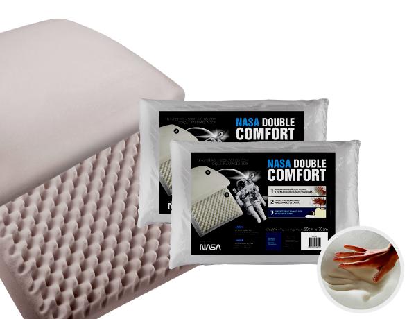 Kit 2 Travesseiros Nasa Double Comfort - Fibrasca