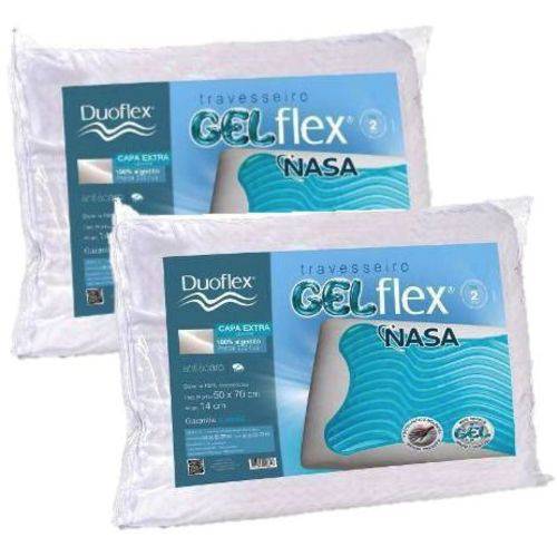 Kit 2 Travesseiros Nasa GelFlex 50x70cm - Duoflex