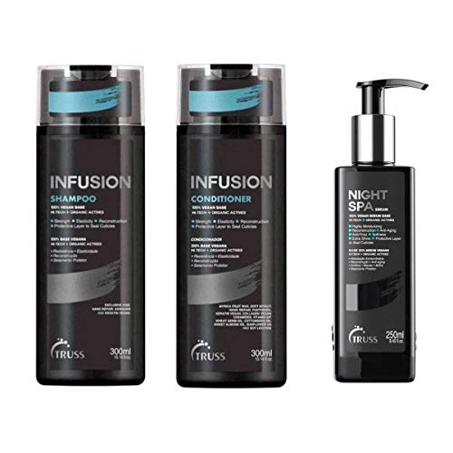 Kit Truss Infusion 3 Produtos - Shampoo Condicionador 2x 300ml + Nght Spa 250ml