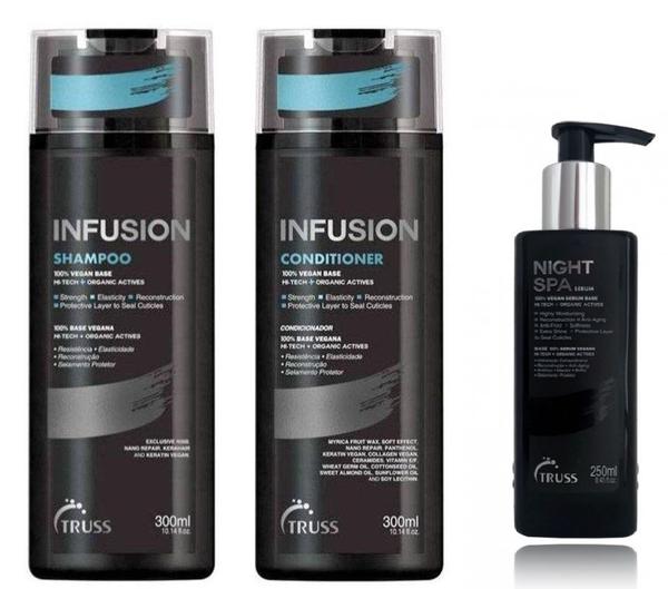 Kit Truss Infusion Shampoo + Condicionador 2x 300ml + Night Spa 250ml (3 Produtos)