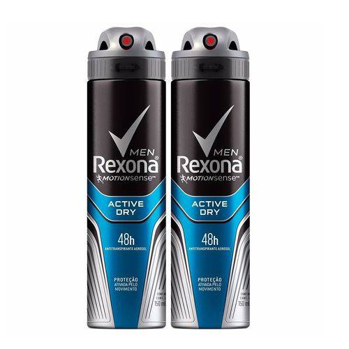 Kit 2 Unidaddes Desodorante Rexona Men MotionSense Active Dry
