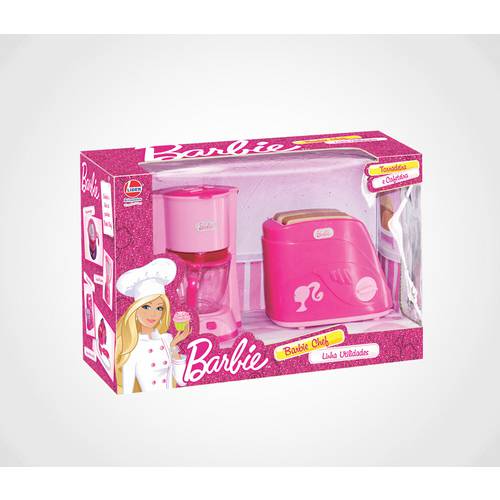 Kit Utilidades Barbie Torradeira e Cafeteira - Lider
