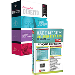 Kit - Vade Mecum Universitário Rideel 2014 + Box o Essencial do Direito (3 Volumes)