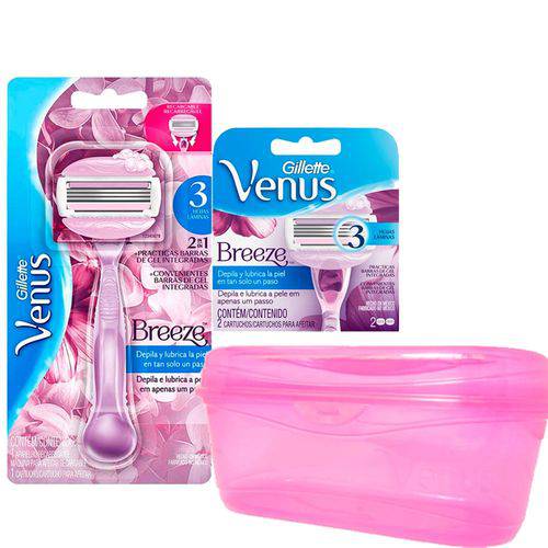 Kit Venus Breeze Aparelho + 2 Cargas + Frasqueira