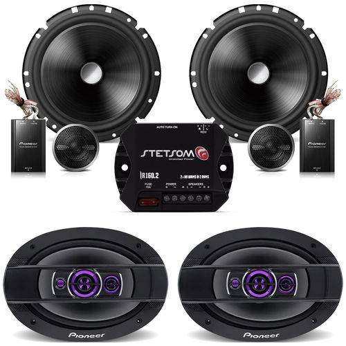 Kit 2 Vias Pioneer 220W + Par Alto Falante 6X9" Pioneer 400W + Módulo Stetsom