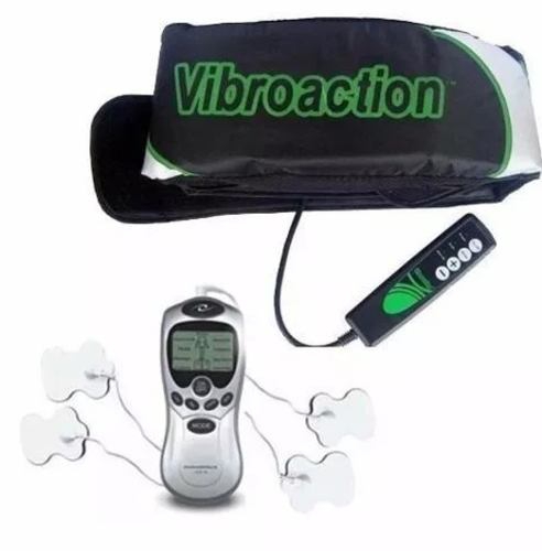 Kit Vibroaction Cinta Vibratória + Aparelho Fisioterapia 4 Eletrodos - Compre na Net