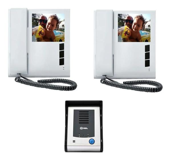 Kit Video Porteiro Eletrônico HDL Sense Classic S Colorido com 2 Monitores