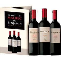 Kit Vinho Tinto Argentino Benjamin Nieto 2250ml Tripaks