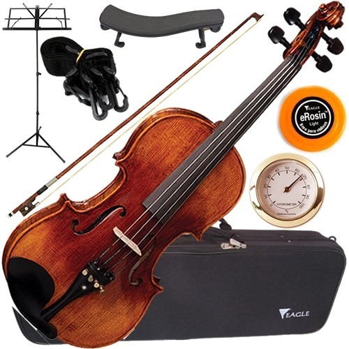 Kit Violino 4/4 Maciço Envelhecido Vk644 Eagle 24 Hras