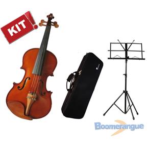 Kit Violino com Estojo Extra Luxo 4/4 Ve441 Eagle + Estante de Partitura