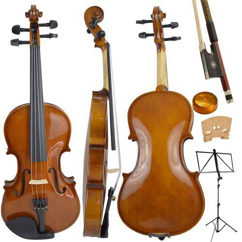 Tudo sobre 'Kit Violino Tradicional 3/4 Dominante Completo com Estante'