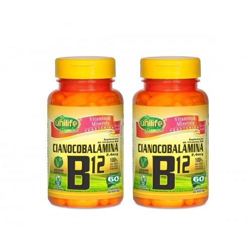 Kit Vitamina B12 120 Capsulas Unilife