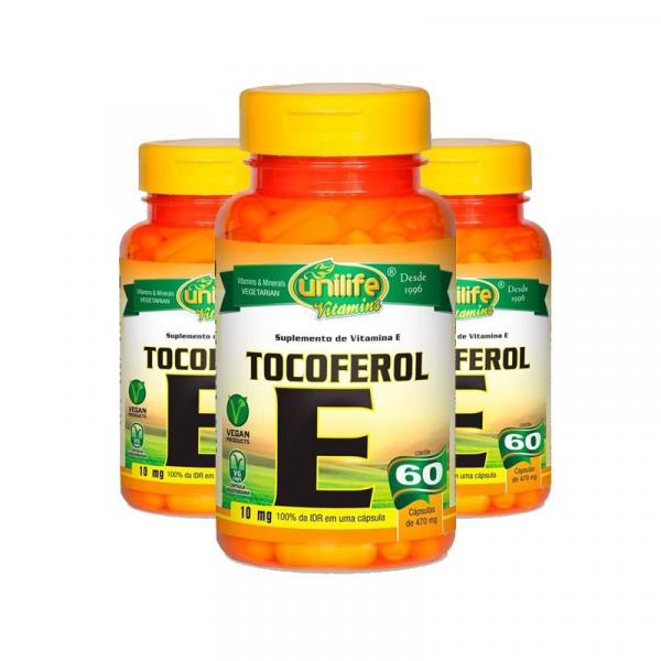 Kit 3 Vitamina e Tocoferol 60 Cápsulas Unilife