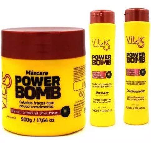 Kit Vitiss Power Bomb Shampoo 300ml + Condicionador 300ml + Máscara 500g