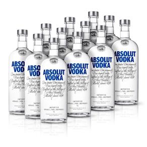 Kit Vodka Absolut 1L - 12 Unidades