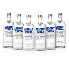 Kit Vodka Absolut 1L - 6 Unidades