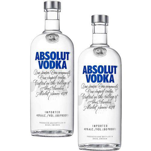 Kit Vodka Absolut 1L - 2 Unidades