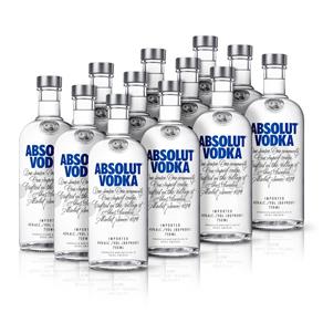 Kit Vodka Absolut 750ml - 12 Unidades