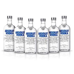 Kit Vodka Absolut 750ml - 6 Unidades