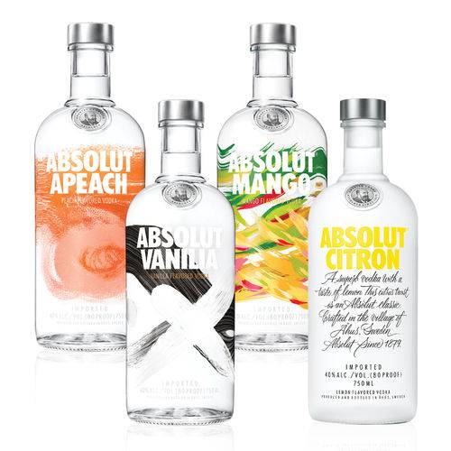 Kit Vodka Absolut Flavors Completo