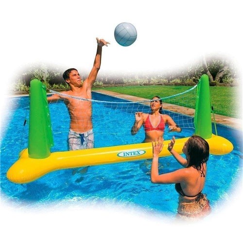 Kit Volei Inflável para Piscina com Bola e Rede - Intex