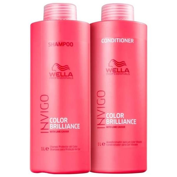 Kit Wella Professionals Invigo Color Brilliance Shampoo 1000ml + Condicionador 1000ml (2 Produtos)