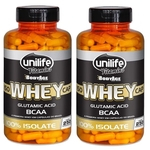 Kit 2 Whey Protein 100% Isolada - Unilife - 250 Cápsulas