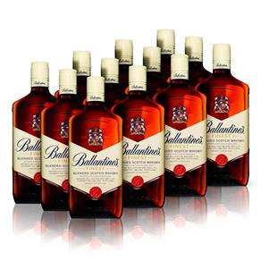 Kit Whisky Ballantine`s Finest 1L - 12 Unidades