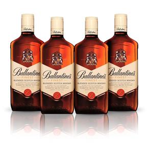 Kit Whisky Ballantine`s Finest 750ml - 4 Unidades