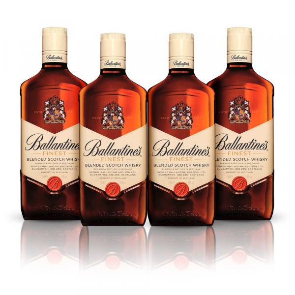 Kit Whisky Ballantines Finest 750ml - 4 Unidades