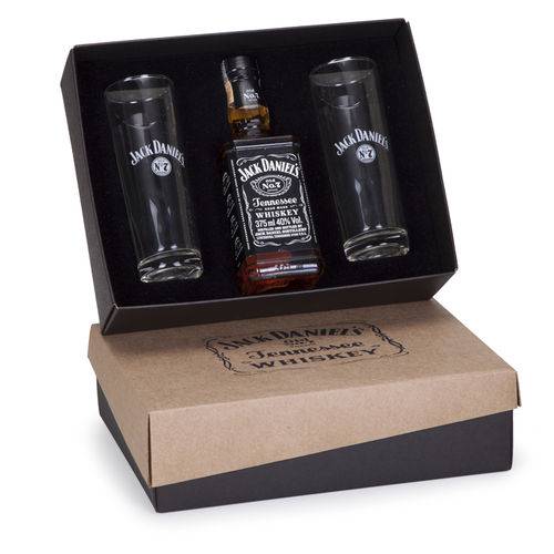 Kit Whisky Jack Daniel´s 375ml + 2 Copos
